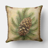 ヴィンテージクリスマスピロー – レトロホリデーデザイン クッション (裏面)