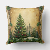 ヴィンテージクリスマスピロー – レトロホリデーデザイン クッション (裏面)