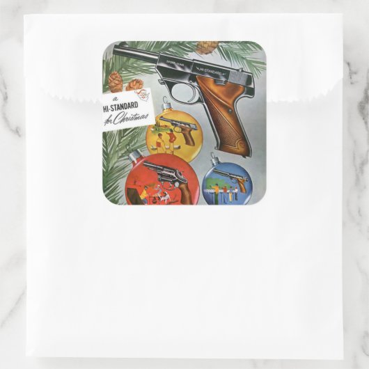 ヴィンテージクリスマスファイアーアーム第2修正版 スクエアシール (バッグ)