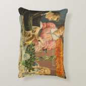 ヴィンテージクリスマスファミリービクトリアンディナー アクセントクッション (裏面(縦))