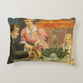 ヴィンテージクリスマスファミリービクトリアンディナー アクセントクッション (裏面)