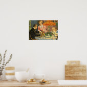 ヴィンテージクリスマスファミリービクトリアンディナー ポスター (キッチン)