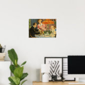 ヴィンテージクリスマスファミリービクトリアンディナー ポスター (ホームオフィス)