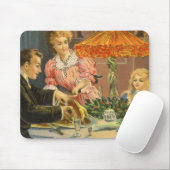 ヴィンテージクリスマスファミリービクトリアンディナー マウスパッド (マウス)
