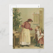 ヴィンテージクリスマスファミリー シーズンポストカード (正面/裏面)