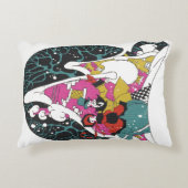 ヴィンテージクリスマスファンシー、ビクトリアンタウンピープル アクセントクッション (正面)