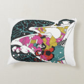 ヴィンテージクリスマスファンシー、ビクトリアンタウンピープル アクセントクッション (裏面)