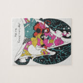 ヴィンテージクリスマスファンシー、ビクトリアンタウンピープル ジグソーパズル (横)