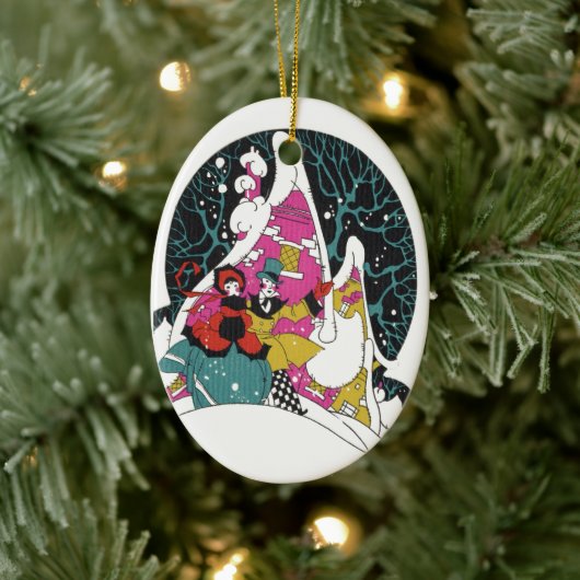 ヴィンテージクリスマスファンシー、ビクトリアンタウンピープル セラミックオーナメント (ツリー)