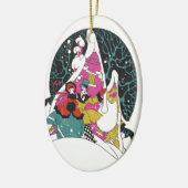 ヴィンテージクリスマスファンシー、ビクトリアンタウンピープル セラミックオーナメント (左)