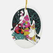 ヴィンテージクリスマスファンシー、ビクトリアンタウンピープル セラミックオーナメント (正面)