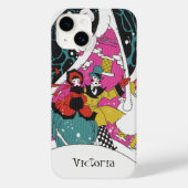 ヴィンテージクリスマスファンシー、ビクトリアンタウンピープル Case-Mate iPhoneケース (裏面)