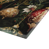 ヴィンテージクリスマスファンタジーフローラルパターン カッティングボード (角)