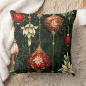 ヴィンテージクリスマスファンタジーフローラルパターン クッション (ブランケット)