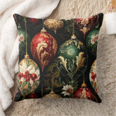ヴィンテージクリスマスファンタジーフローラルパターン クッション (ブランケット)