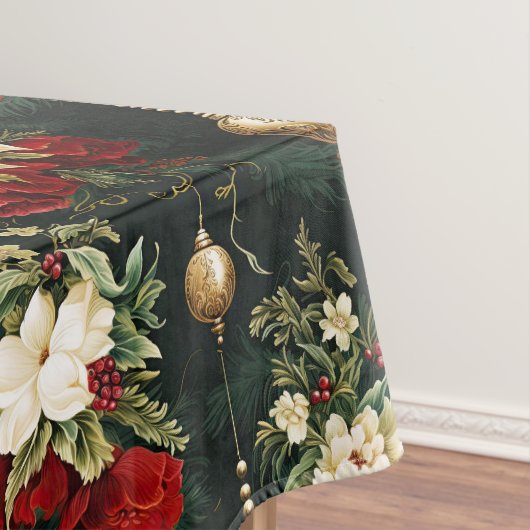 ヴィンテージクリスマスファンタジーフローラルパターン テーブルクロス (インサイチュ)