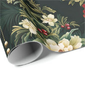 ヴィンテージクリスマスファンタジーフローラルパターン ラッピングペーパー (ロールコーナー)