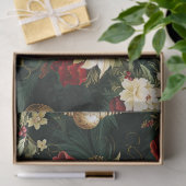 ヴィンテージクリスマスファンタジーフローラルパターン 薄葉紙 (ギフト)