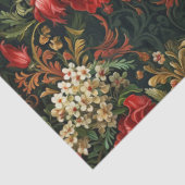 ヴィンテージクリスマスファンタジーフローラルパターン 薄葉紙 (詳細)
