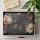 ヴィンテージクリスマスファンタジーフローラ鳥パターン 薄葉紙 (ギフト)