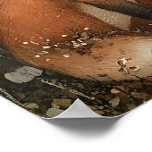 ヴィンテージクリスマスフェアリーとキツネお洒落ホリデイ ポスター (角)