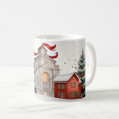 ヴィンテージクリスマスフェスティバルホリデーハウス コーヒーマグカップ (正面右)