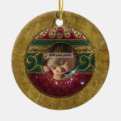 ヴィンテージクリスマスフォトオーナメント セラミックオーナメント (正面)