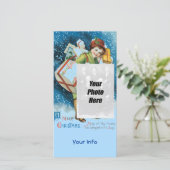 ヴィンテージクリスマスフォトカード シーズンカード (スタンド正面)