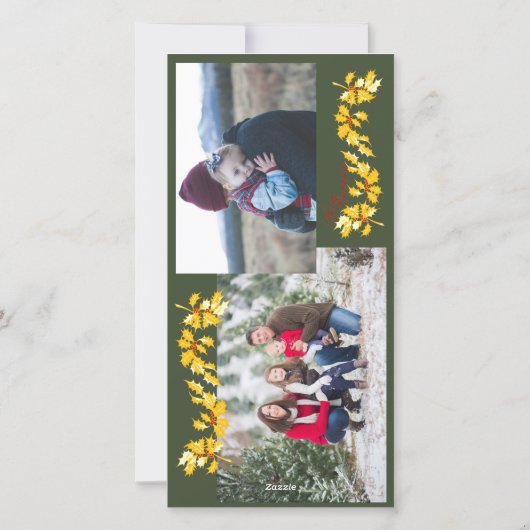 ヴィンテージクリスマスフォトカード シーズンカード (裏面)