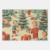ヴィンテージクリスマスフォレスト ラッピングペーパーシート (正面3)