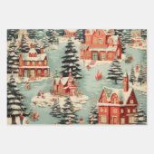 ヴィンテージクリスマスフォレスト ラッピングペーパーシート (正面2)