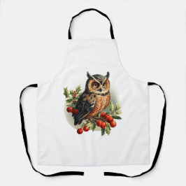ヴィンテージクリスマスフクロウ エプロン