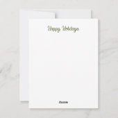 ヴィンテージクリスマスフクロウ シーズンカード (裏面)