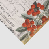 ヴィンテージクリスマスフラワーホリーエフェメラデクページ 薄葉紙 (詳細)