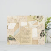 ヴィンテージクリスマスフランスの紙エフェメラコラージュ (スタンド正面)