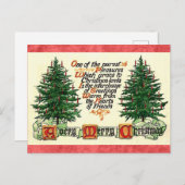 ヴィンテージクリスマスフレンズの友情の挨拶 ポストカード (正面/裏面)