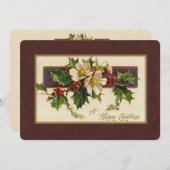 ヴィンテージクリスマスフローラ シーズンカード (正面/裏面)