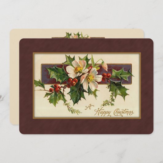 ヴィンテージクリスマスフローラ シーズンカード (正面/裏面)