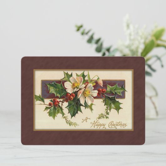 ヴィンテージクリスマスフローラ シーズンカード (スタンド正面)