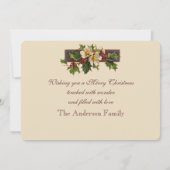 ヴィンテージクリスマスフローラ シーズンカード (裏面)