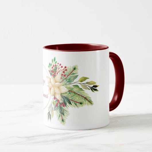 ヴィンテージクリスマスフローラ マグカップ (正面右)