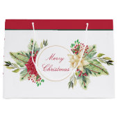 ヴィンテージクリスマスフローラ ラージペーパーバッグ (正面)