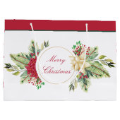 ヴィンテージクリスマスフローラ ラージペーパーバッグ (裏面)