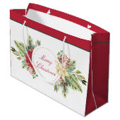 ヴィンテージクリスマスフローラ ラージペーパーバッグ (裏面アングル)