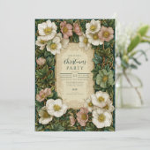 ヴィンテージクリスマスフローラ 招待状 (スタンド正面)