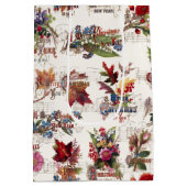 ヴィンテージクリスマスフローラ/音楽と華美文字 ミディアムペーパーバッグ (裏面)