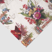 ヴィンテージクリスマスフローラ/音楽と華美文字 薄葉紙 (詳細)