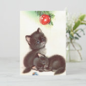 ヴィンテージクリスマスブラックキャッツの木の下 シーズンカード (スタンド正面)