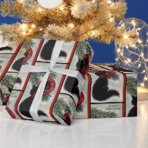 ヴィンテージクリスマスブラックキャットルッキングオーナメント