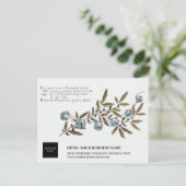 ヴィンテージクリスマスブルーベリーのロ企業のゴ シーズンポストカード (スタンド正面)